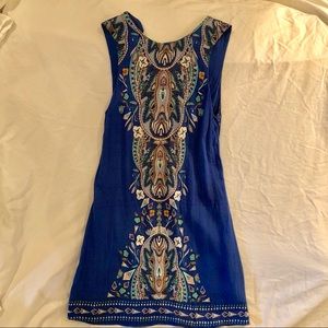 Urban Outfitters Ecoté xs blue pattern dress